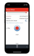 Handy mit Findentity Mobile Dictate App