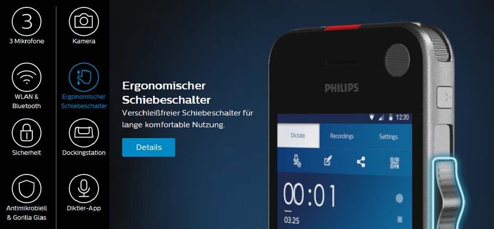 Philips SpeechAir Diktiergerät
