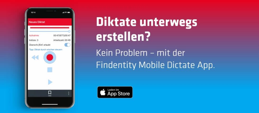 Findentity Mobile Dictate App im App Store