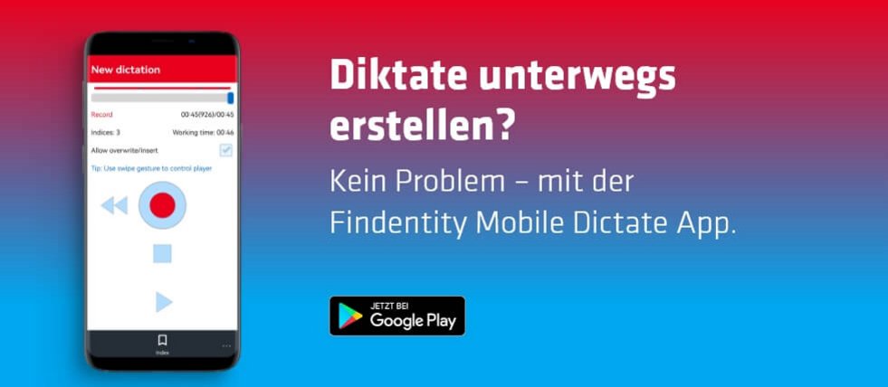 Findentity Mobile Dictate App bei Google Play