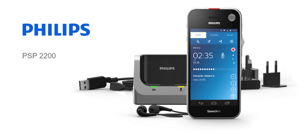 Abbildung Philips SpeechAir PSP-2200 + Dockingstation