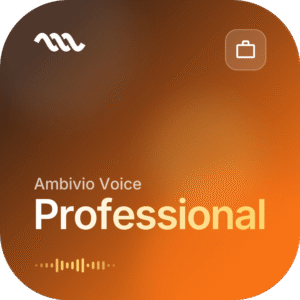 Ambivio Voice Professional - Spracherkennung und KI-Diktieren für Büro, Unternehmen und Verwaltung
