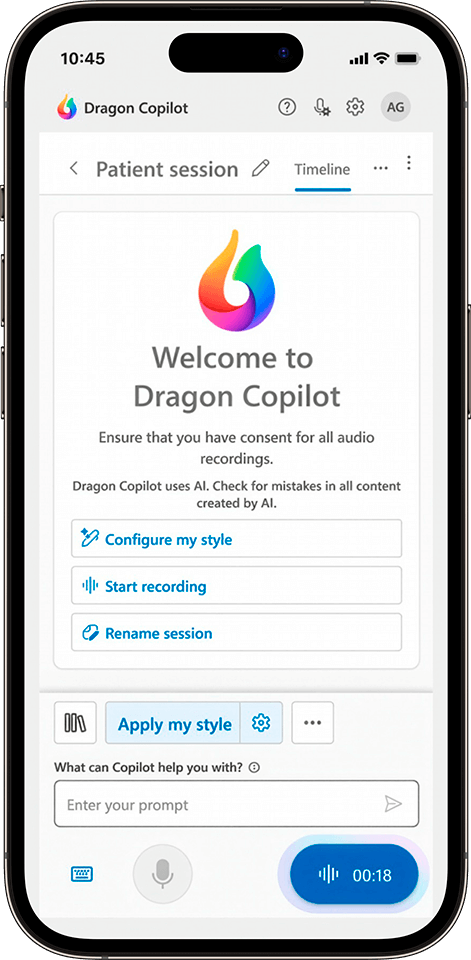 Dragon Copilot App iPhone