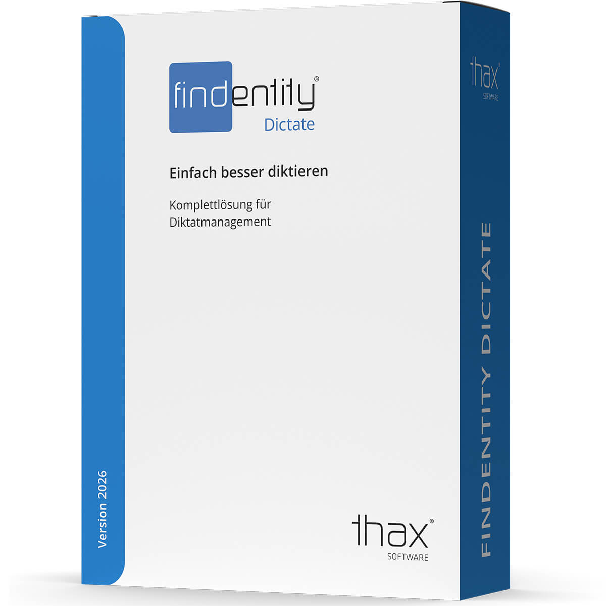 Findentity Dictate Version 2026 - Diktatmanagement-Software