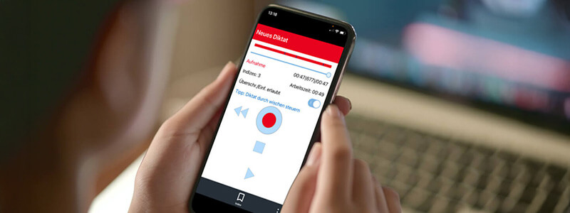 Findentity Mobile Dictate - Diktier-App fürs Handy Android und iOS
