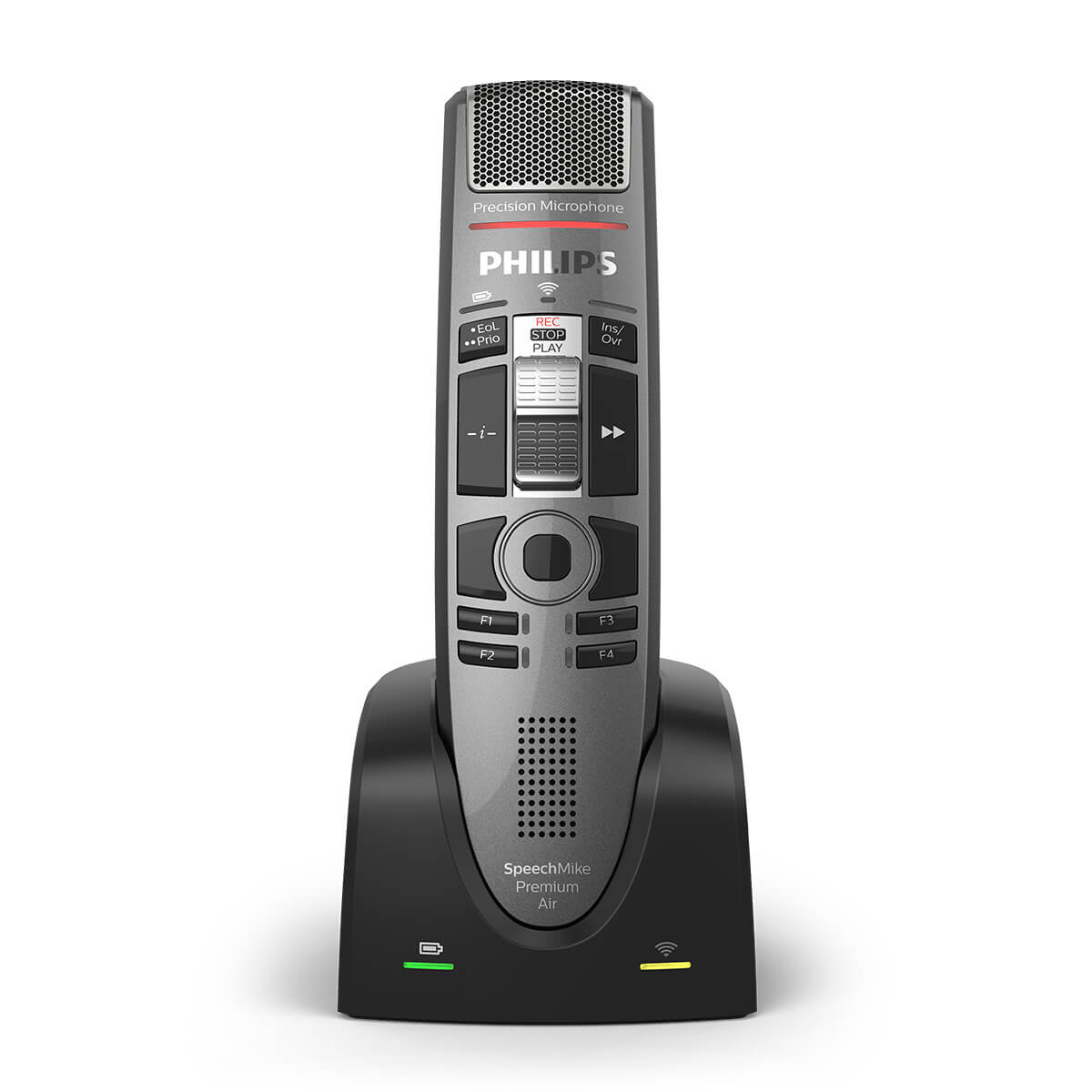 Philips Speechmike Premium Air SMP4010 Dockingstation frontal - Thax Software: Experte für Diktieren